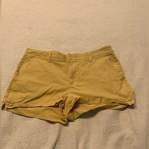 Yellow GAP city shorts